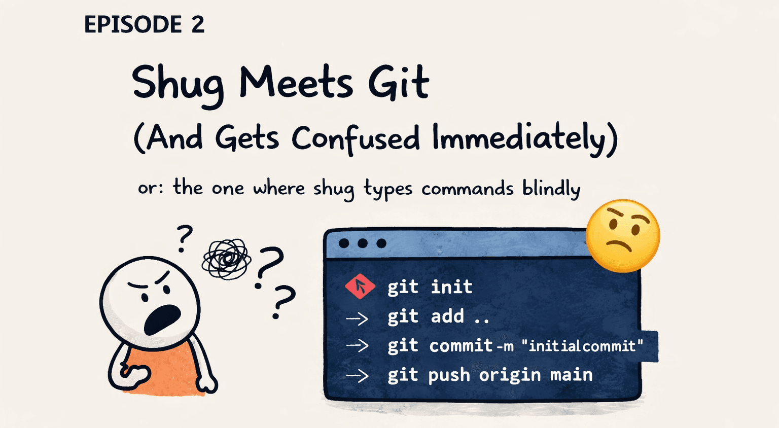 Shug Meets Git (And Gets Confused Immediately)